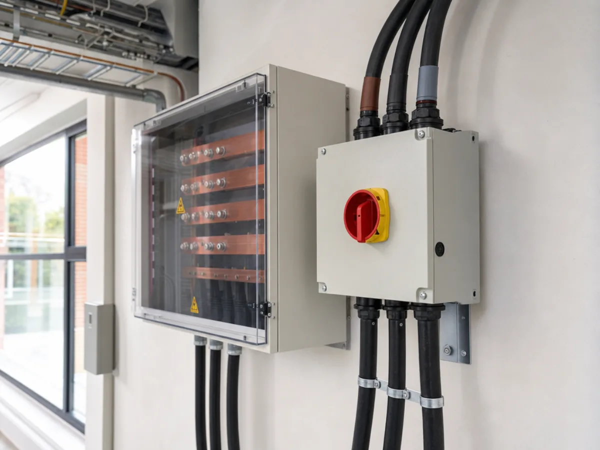 Three phase power installation