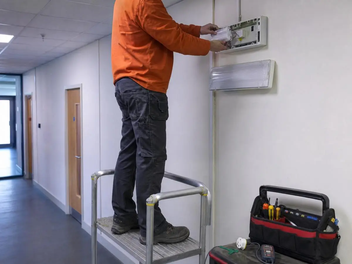 Emergency lighting inspection, illustrative image by MCI Electrical